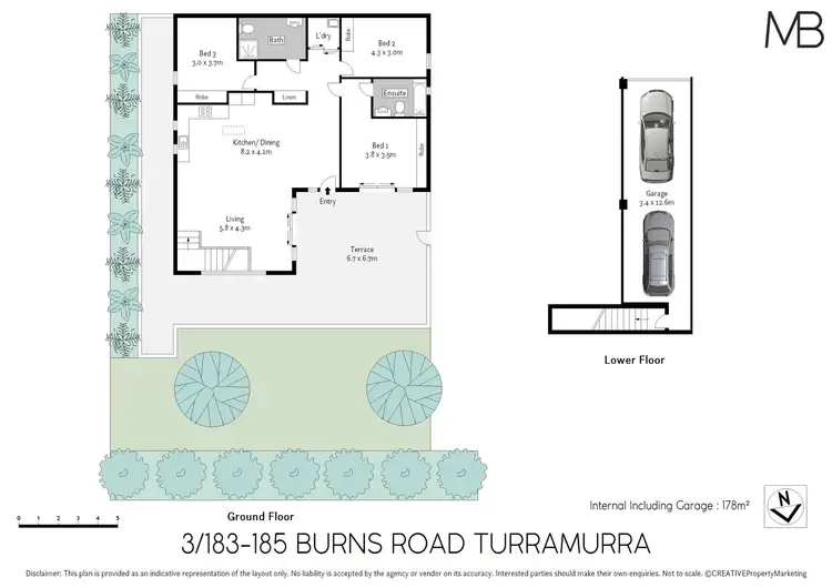 Floorplan of Homely apartment listing, 3/183-185 Burns Road, Turramurra NSW 2074