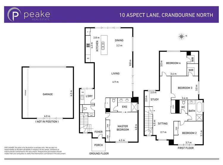 Floorplan of Homely house listing, 10 Aspect Lane, Cranbourne North VIC 3977