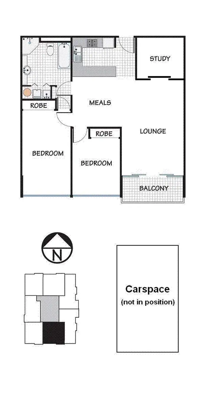 Floorplan of Homely apartment listing, 805/341 Ascot Vale Road, Moonee Ponds VIC 3039