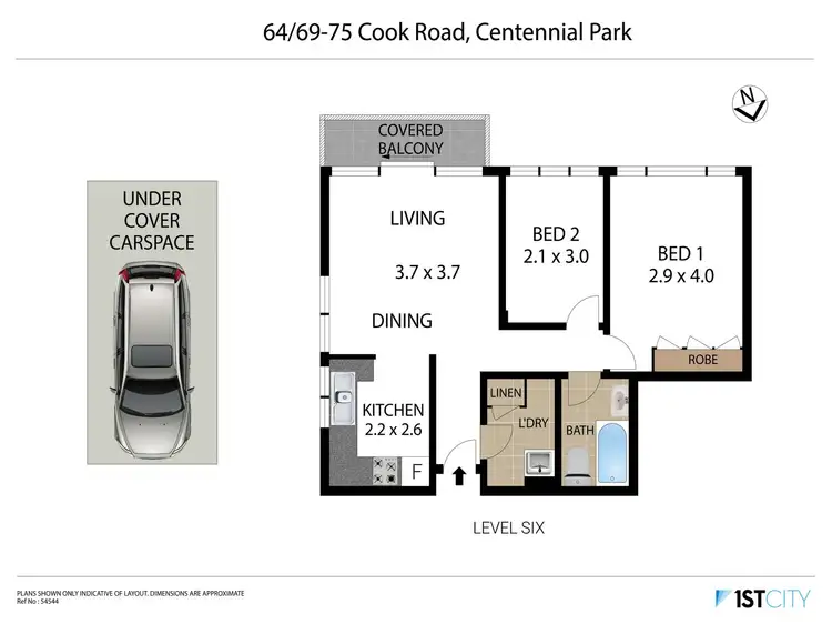 Floorplan of Homely apartment listing, 64/69-75 Cook Road, Centennial Park NSW 2021