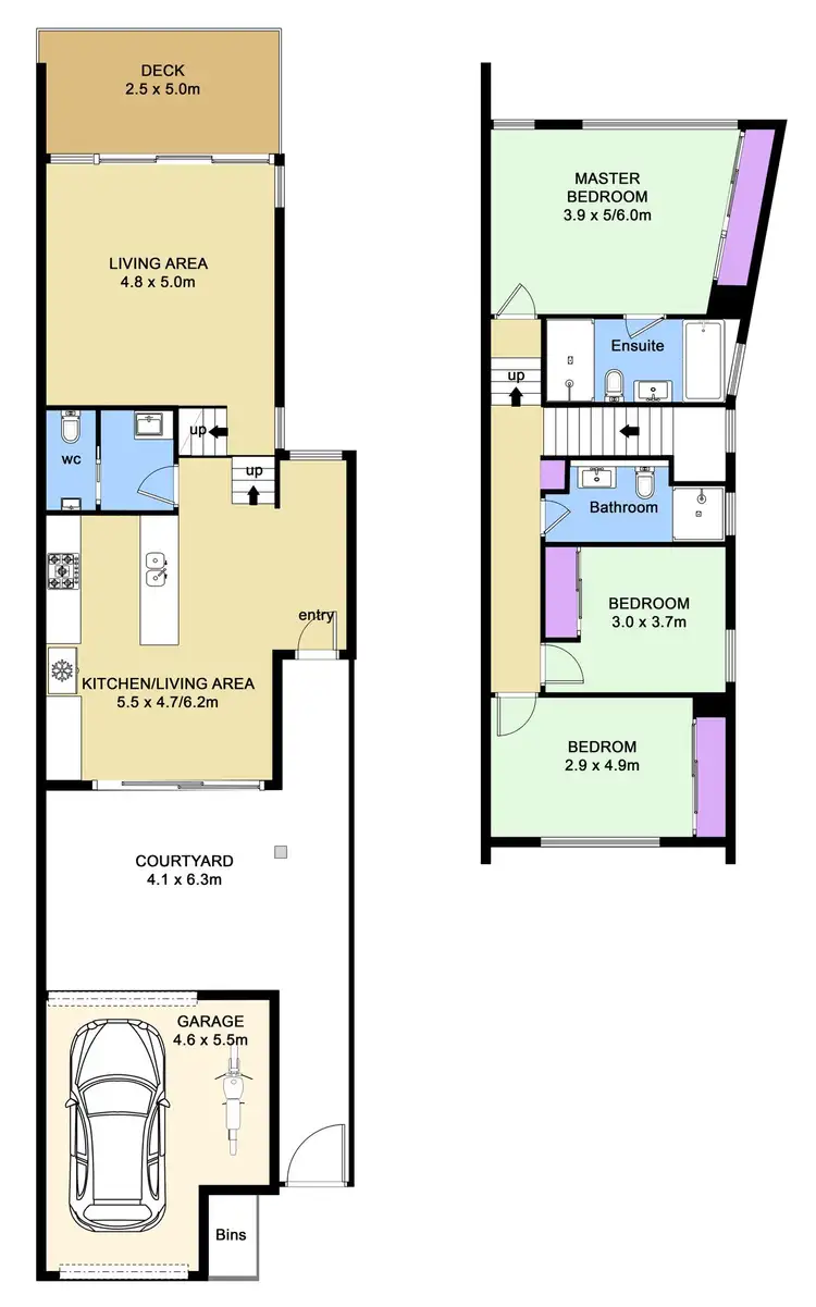 Floorplan of Homely townhouse listing, 5/5 Downie Street, Maryville NSW 2293
