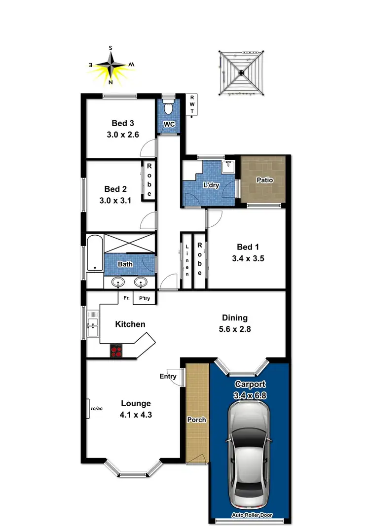 Floorplan of Homely unit listing, 2/11 Walker Street, Hayborough SA 5211