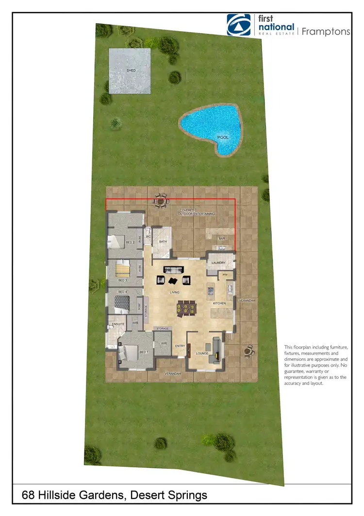 Floorplan of Homely house listing, 68 Hillside Gardens, Desert Springs NT 870
