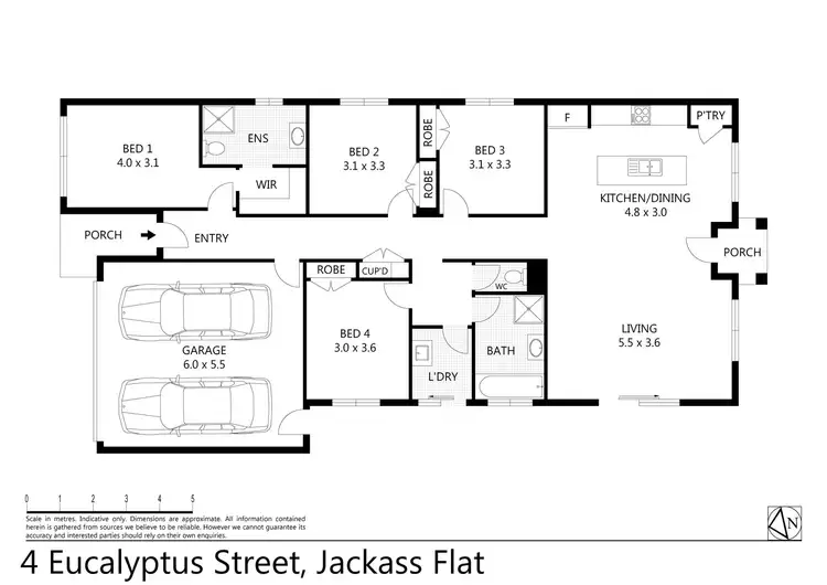 Floorplan of Homely house listing, 4 Eucalyptus Street, Jackass Flat VIC 3556