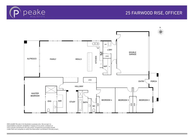 Floorplan of Homely house listing, 25 Fairwood Rise, Officer VIC 3809