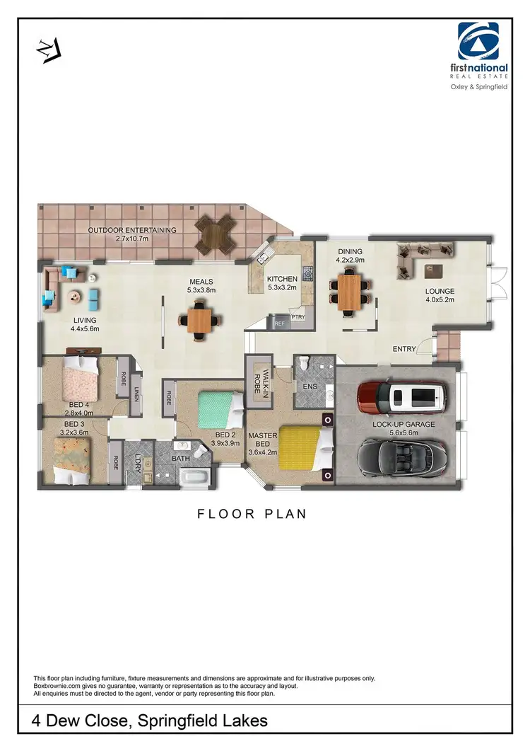 Floorplan of Homely house listing, 4 Dew Close, Springfield Lakes QLD 4300