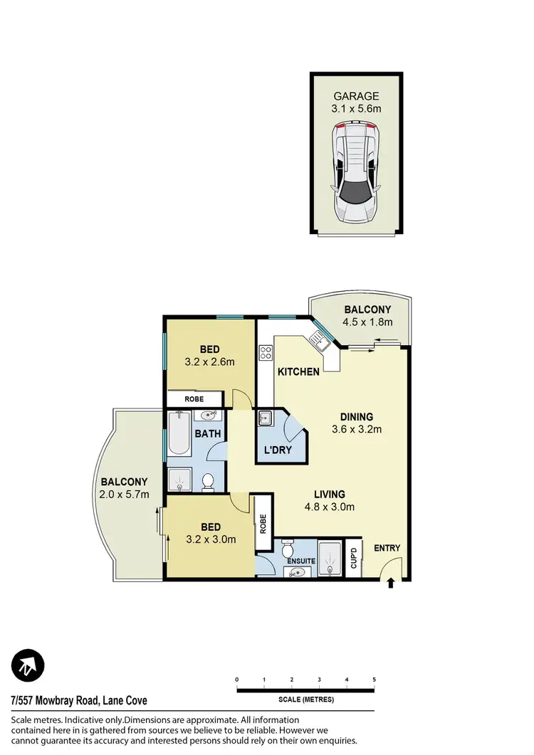 Floorplan of Homely apartment listing, 7/557 Mowbray Road, Lane Cove NSW 2066