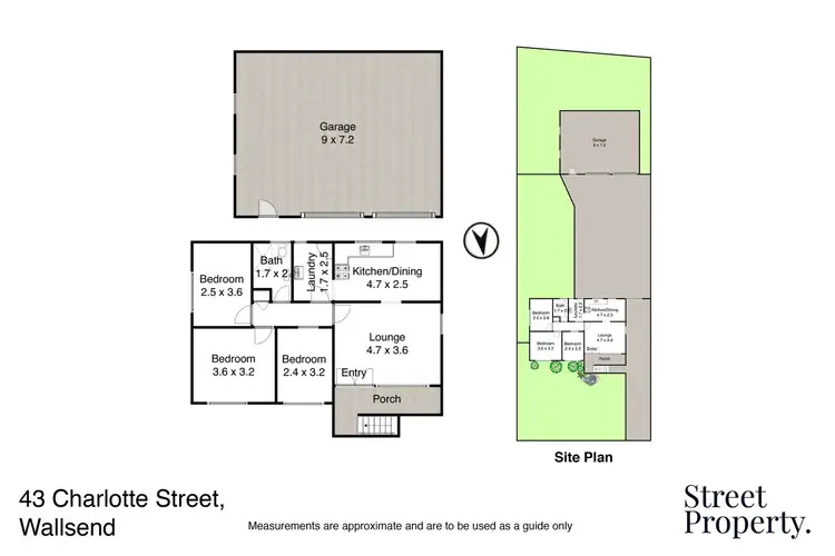 Floorplan of Homely house listing, 43 Charlotte Street, Wallsend NSW 2287