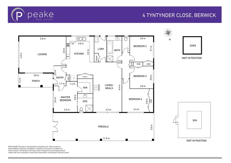 Floorplan of Homely house listing, 4 Tyntynder Close, Berwick VIC 3806