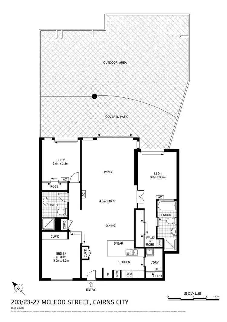 Floorplan of Homely apartment listing, 203/23-27 McLeod Street, Cairns City QLD 4870
