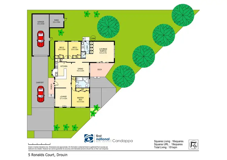 Floorplan of Homely house listing, 5 Ronalds Court, Drouin VIC 3818