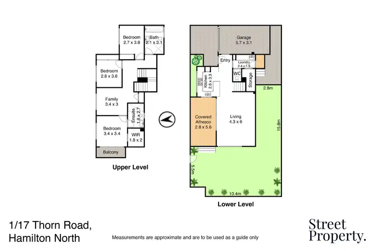 Floorplan of Homely townhouse listing, 1/17 Thorn Road, Hamilton North NSW 2292