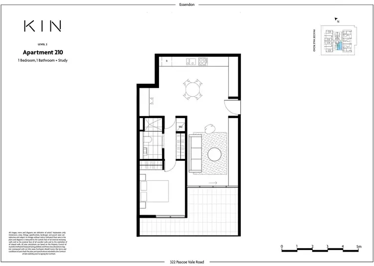 Floorplan of Homely apartment listing, 210/324 Pascoe Vale Road, Essendon VIC 3040