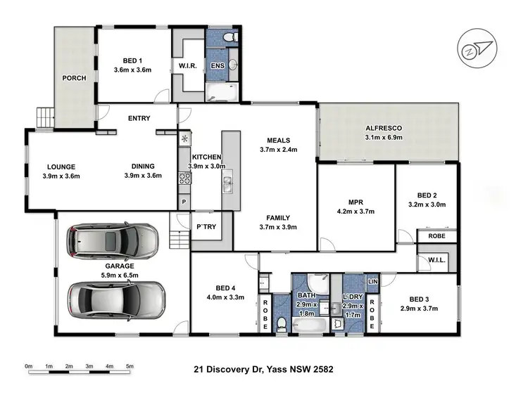 Floorplan of Homely house listing, 21 Discovery Drive, Yass NSW 2582