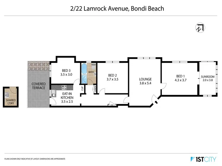 Floorplan of Homely apartment listing, 2/22 Lamrock Avenue, Bondi Beach NSW 2026