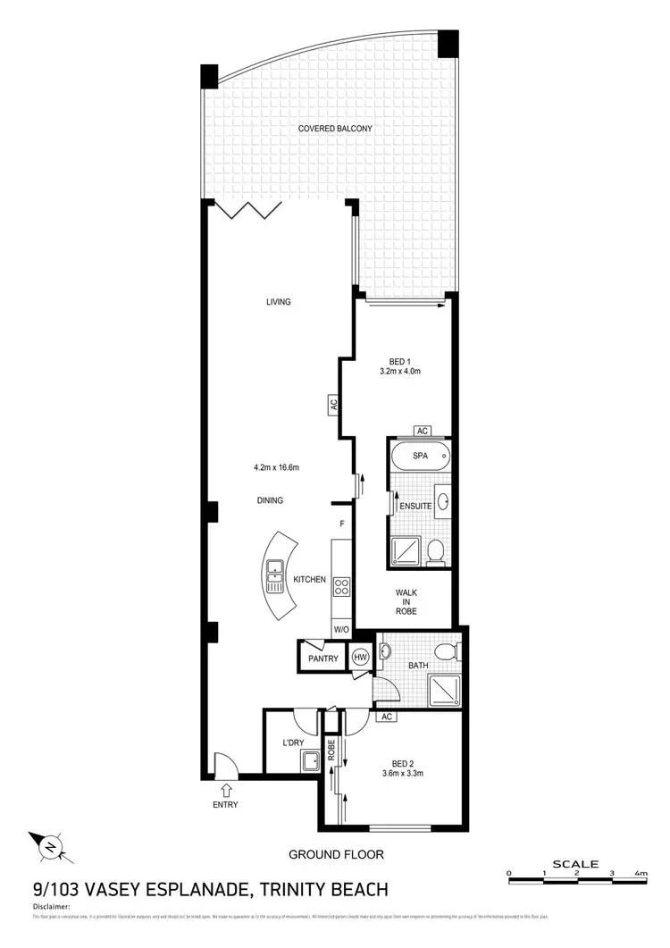 Floorplan of Homely apartment listing, 9/103 Vasey Esplanade, Trinity Beach QLD 4879