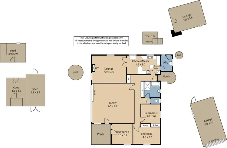 Floorplan of Homely house listing, 5 Buna Terrace, Nuriootpa SA 5355