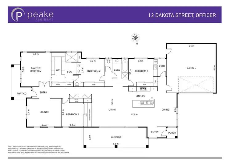 Floorplan of Homely house listing, 12 Dakota Street, Officer VIC 3809