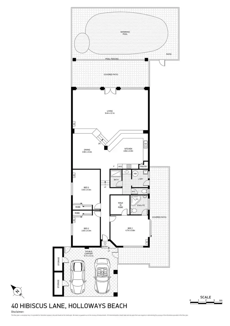 Floorplan of Homely house listing, 40 Hibiscus Lane, Holloways Beach QLD 4878