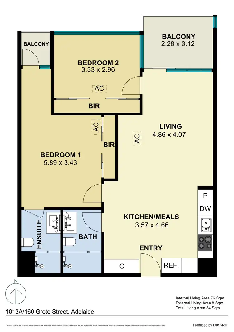 Floorplan of Homely apartment listing, 1013A/160 Grote Street, Adelaide SA 5000
