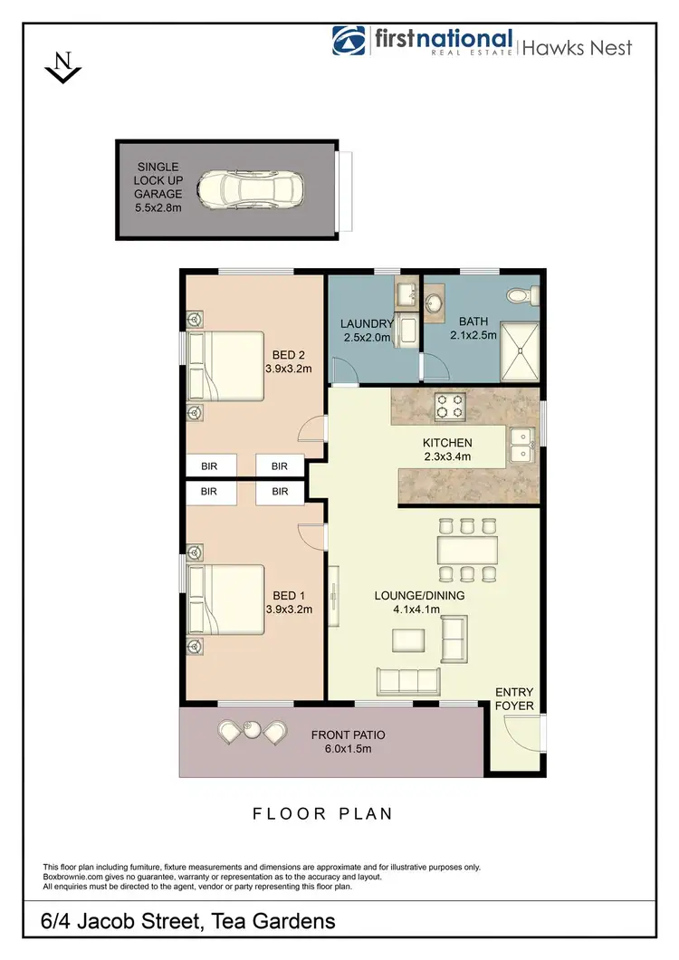 Floorplan of Homely unit listing, 6/4 Jacob Street, Tea Gardens NSW 2324