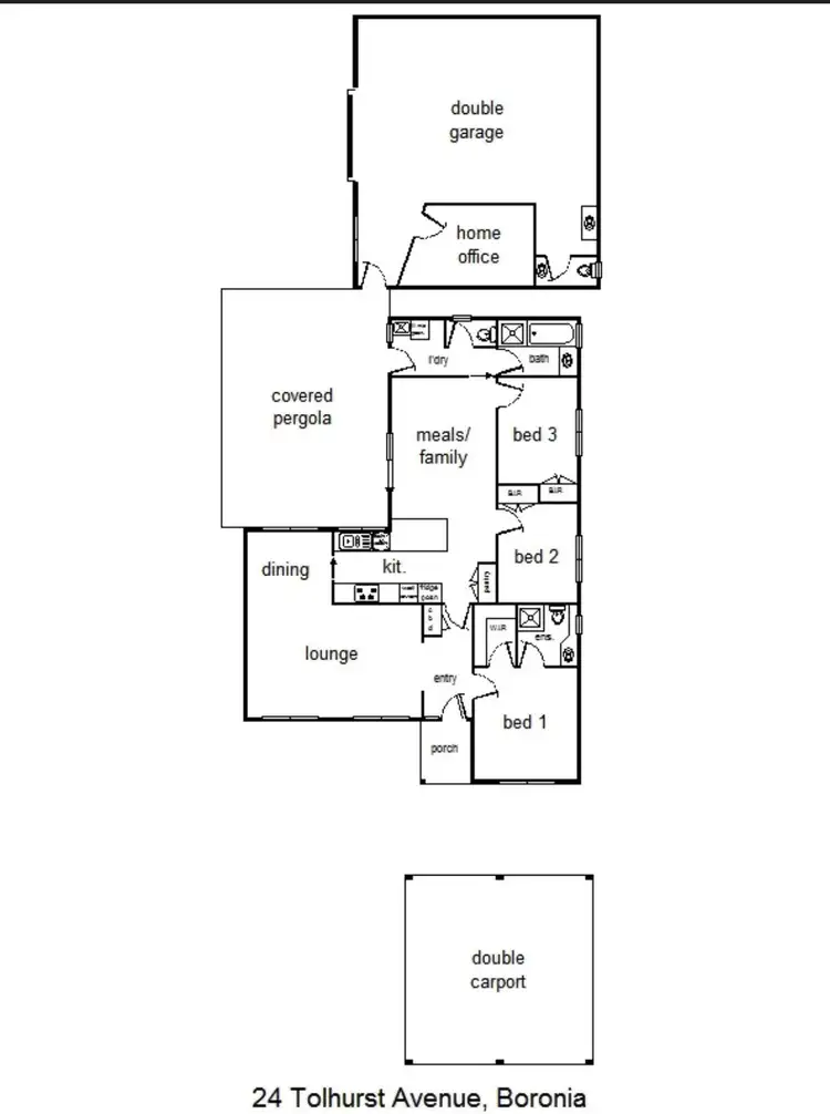 Floorplan of Homely house listing, 24 Tolhurst Avenue, Boronia VIC 3155