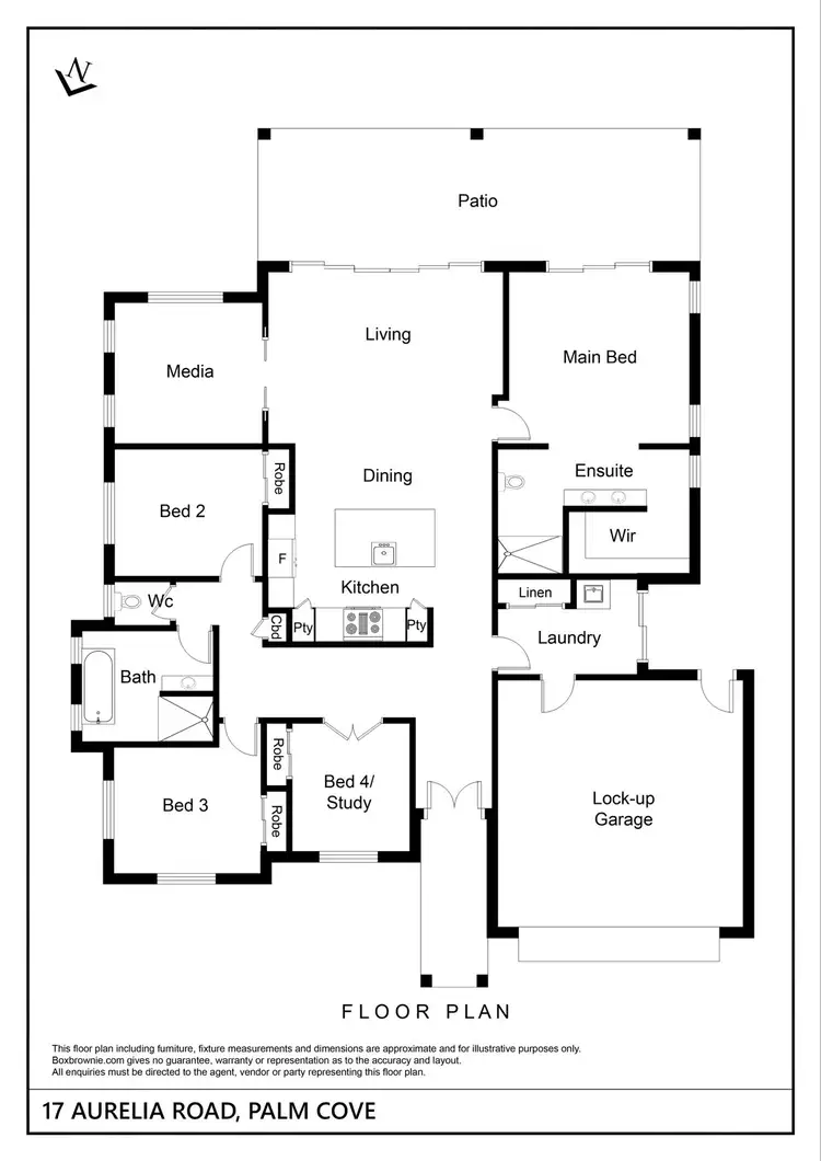 Floorplan of Homely house listing, 17 Aurelia Road, Palm Cove QLD 4879