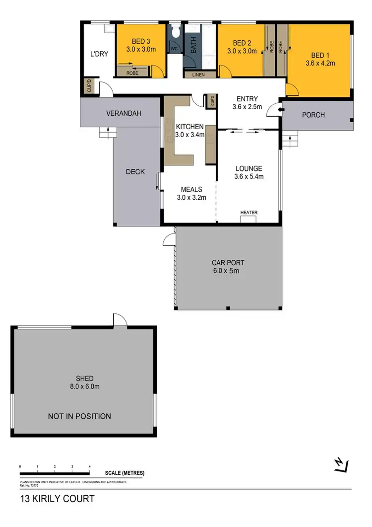 Floorplan of Homely house listing, 13 Kirily Court, White Hills VIC 3550