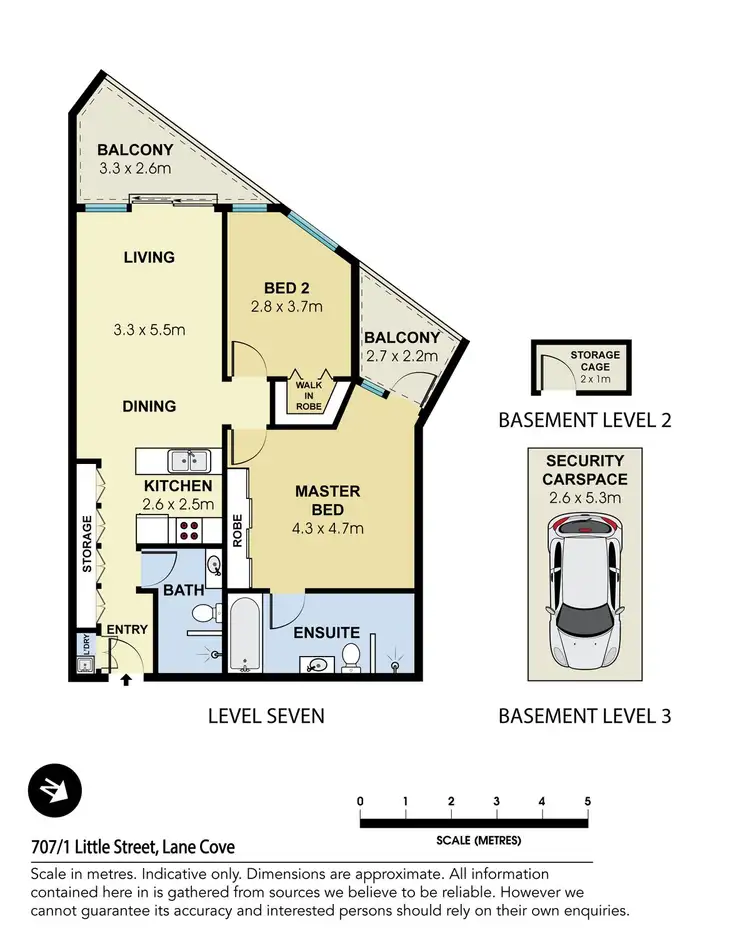 Floorplan of Homely apartment listing, 707/1 Little Street, Lane Cove NSW 2066