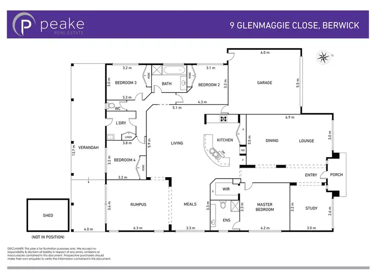 Floorplan of Homely house listing, 9 Glenmaggie Close, Berwick VIC 3806