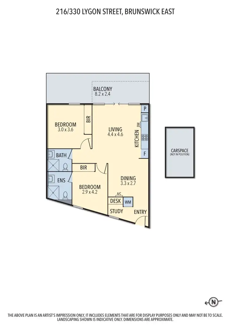 Floorplan of Homely apartment listing, 216/330 Lygon Street, Brunswick East VIC 3057