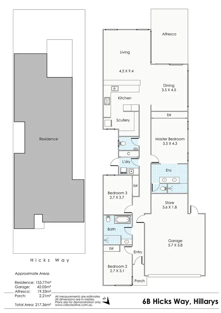 Floorplan of Homely house listing, 6B Hicks Way, Hillarys WA 6025