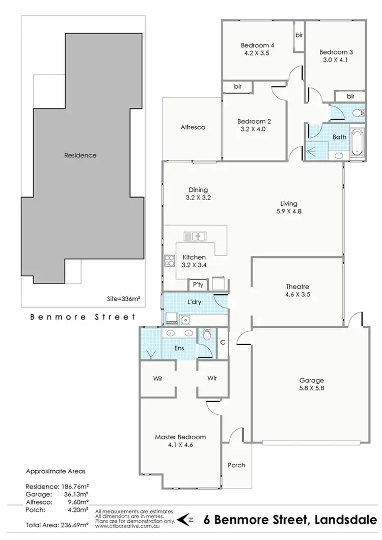 Floorplan of Homely house listing, 6 Benmore Street, Landsdale WA 6065
