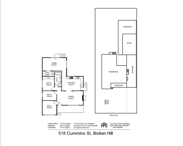 Floorplan of Homely house listing, 518 Cummins Street, Broken Hill NSW 2880
