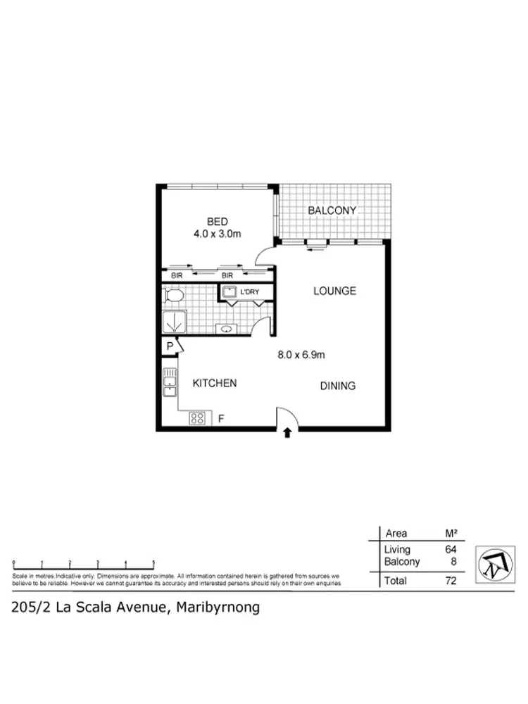 Floorplan of Homely apartment listing, 205/2 La Scala Avenue, Maribyrnong VIC 3032