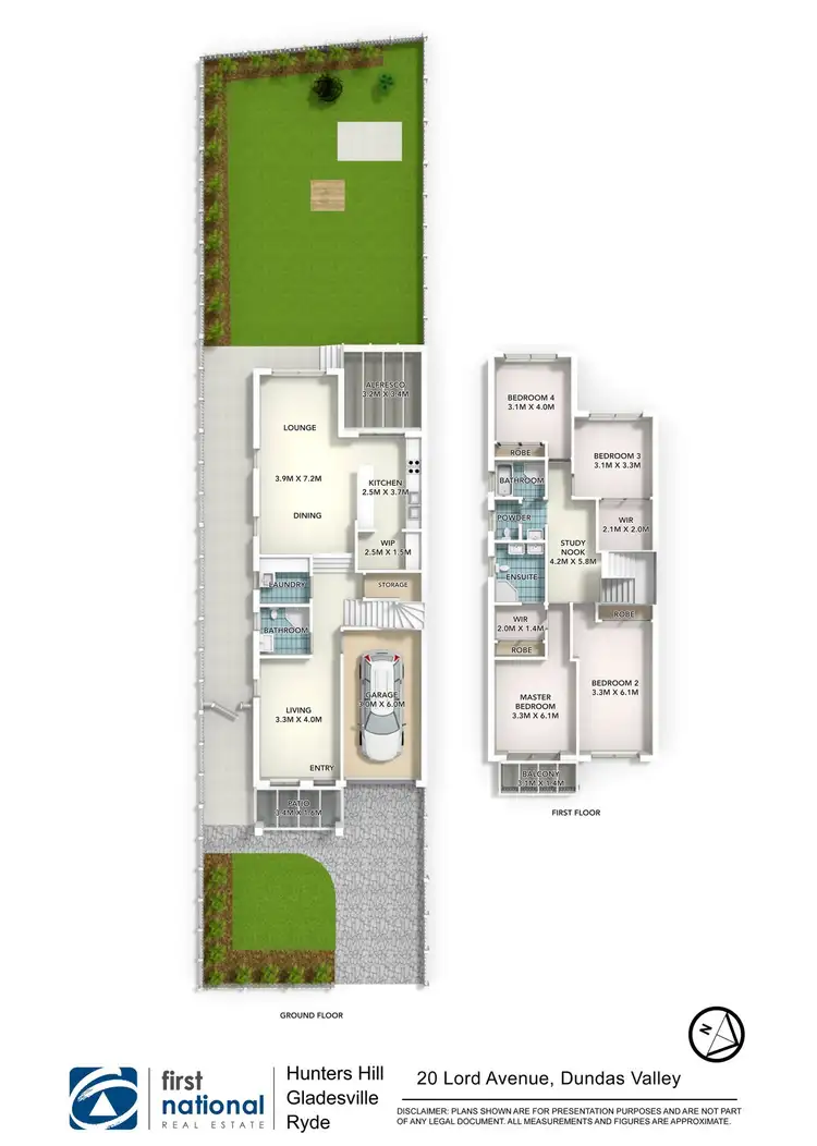 Floorplan of Homely semi-detached listing, 20A Lord Avenue, Dundas Valley NSW 2117