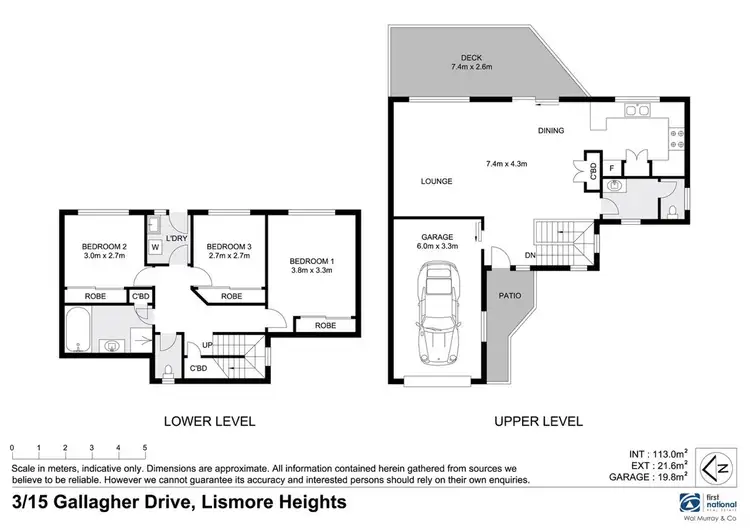 Floorplan of Homely unit listing, 3/15 Gallagher Drive, Lismore Heights NSW 2480