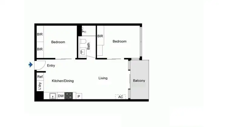 Floorplan of Homely apartment listing, 802/639 Lonsdale Street, Melbourne VIC 3000