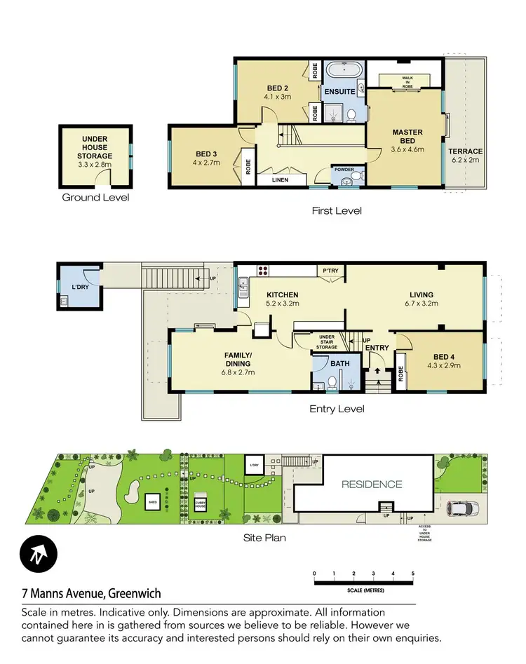 Floorplan of Homely semi-detached listing, 7 Manns Avenue, Greenwich NSW 2065