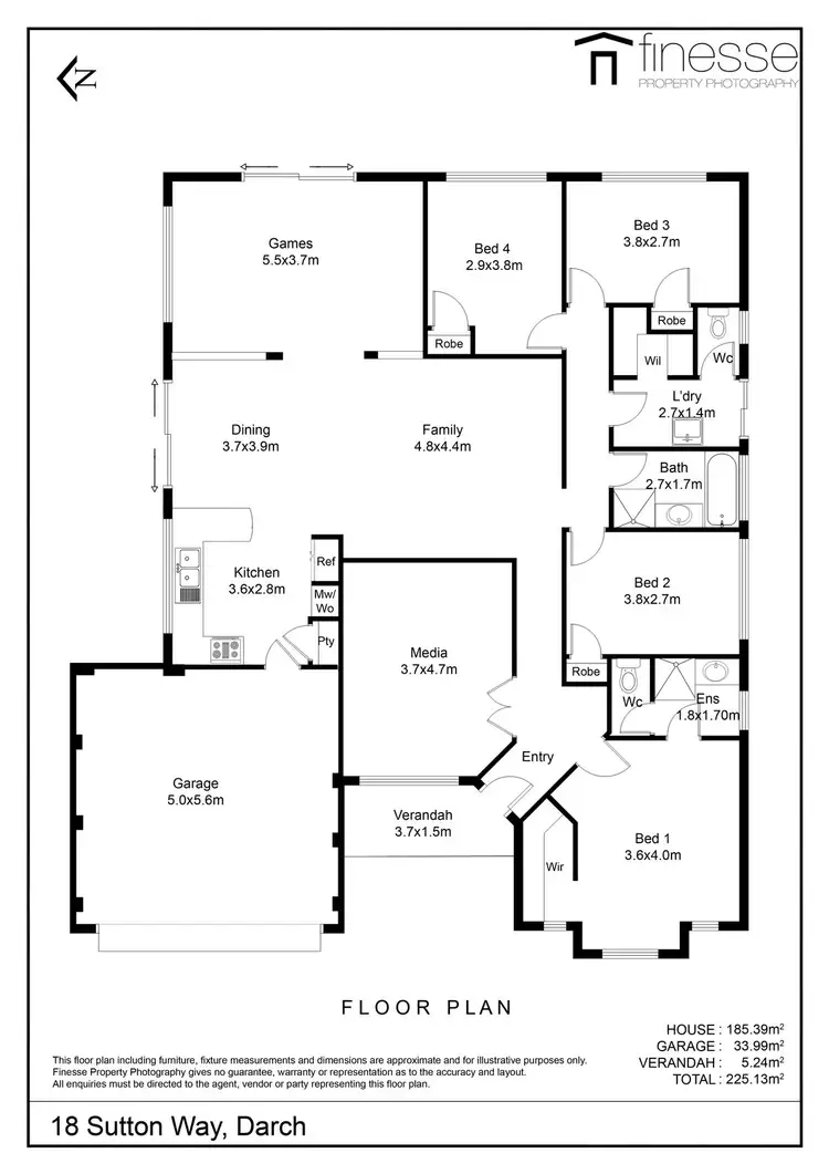 Floorplan of Homely house listing, 18 Sutton Way, Darch WA 6065