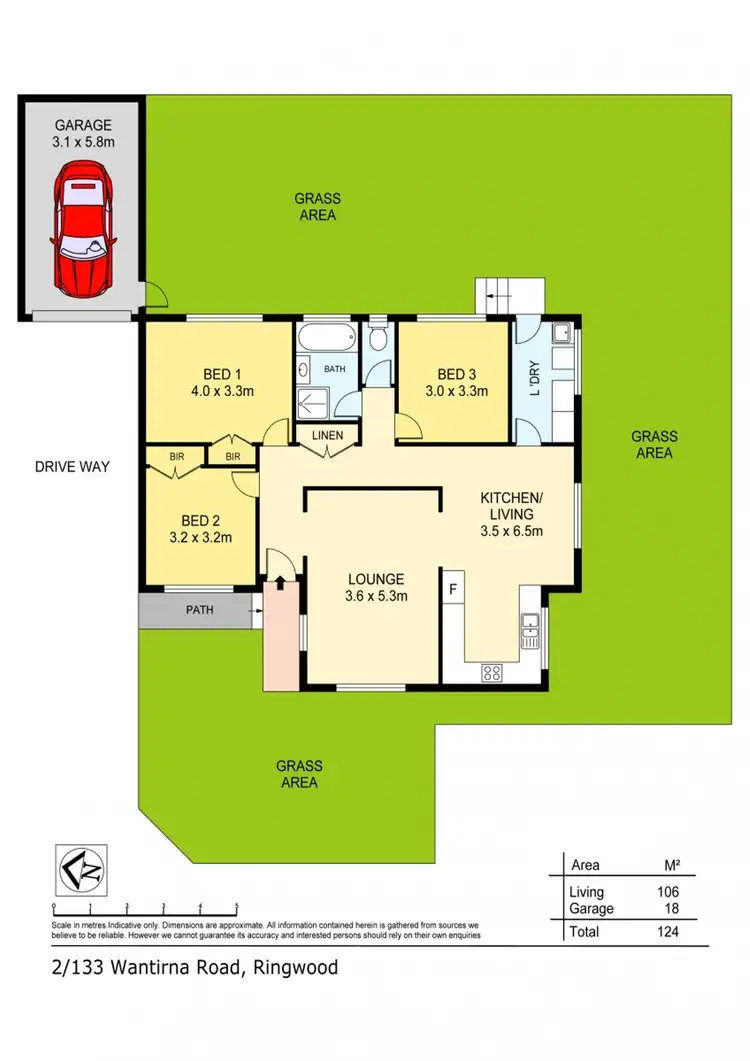 Floorplan of Homely unit listing, 2/133 Wantirna Road, Ringwood VIC 3134