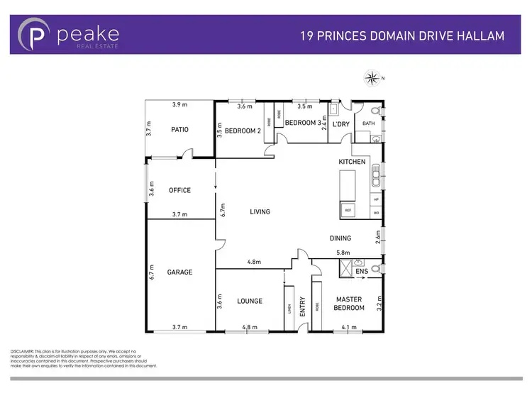 Floorplan of Homely house listing, 19 Princes Domain Drive, Hallam VIC 3803