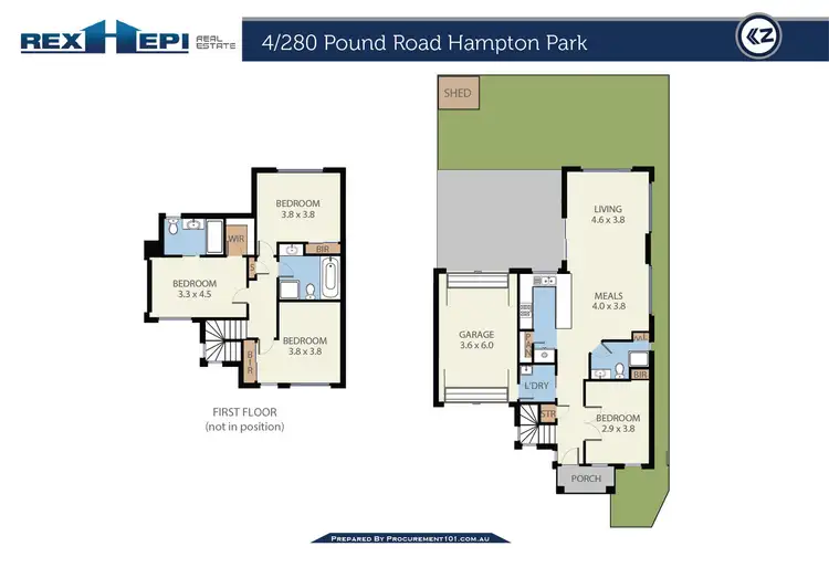 Floorplan of Homely unit listing, Unit 4/280 Pound Road, Hampton Park VIC 3976