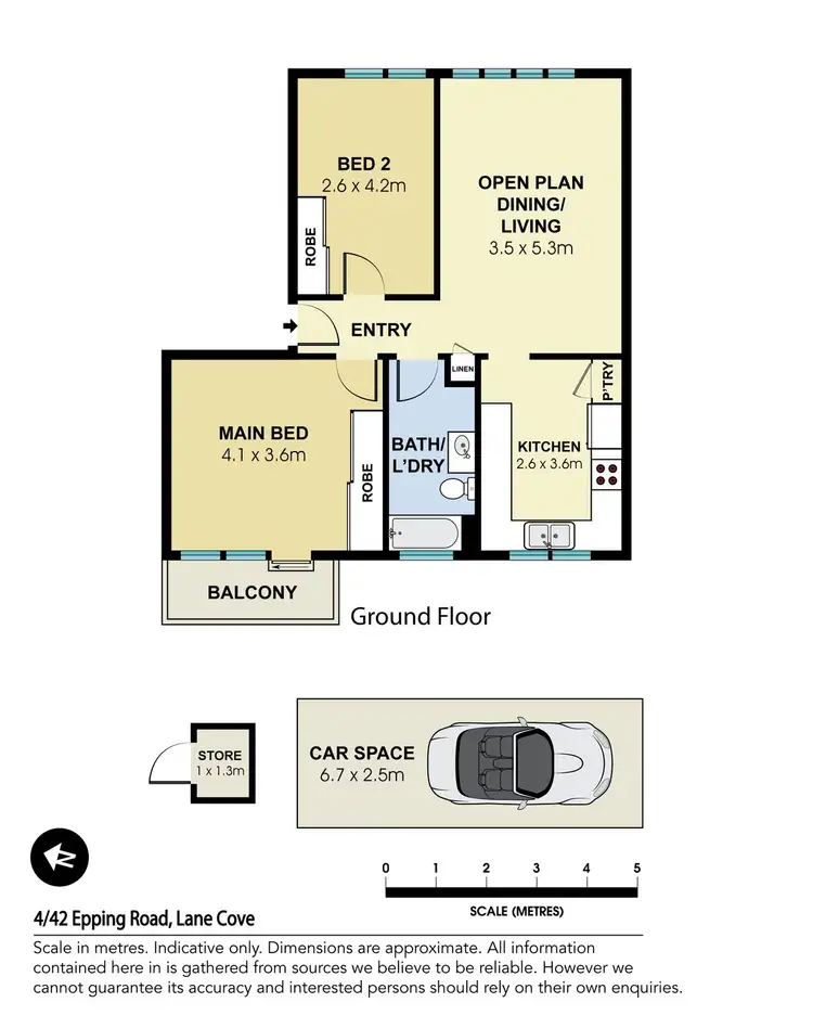 Floorplan of Homely apartment listing, 4/42 Epping Road, Lane Cove NSW 2066