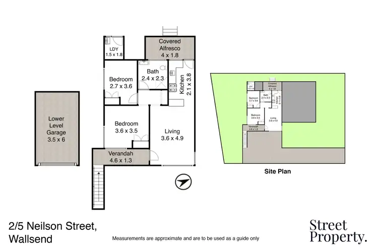 Floorplan of Homely unit listing, 2/5 Neilson Street, Wallsend NSW 2287