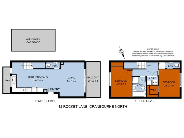 Floorplan of Homely townhouse listing, 12 Rocket Lane, Cranbourne North VIC 3977
