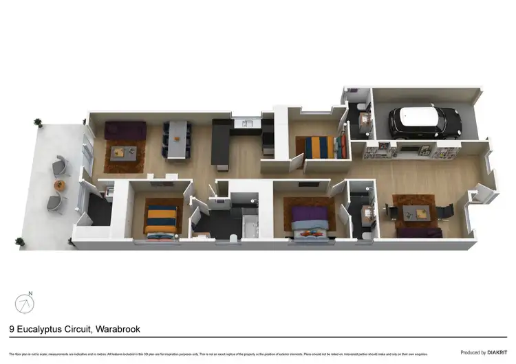 Floorplan of Homely semi-detached listing, 9 Eucalyptus Circuit, Warabrook NSW 2304