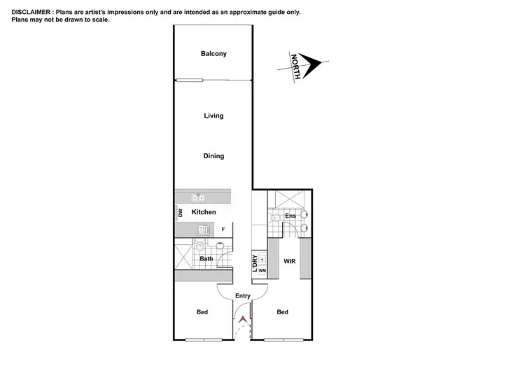 Floorplan of Homely apartment listing, 203/85 Eyre Street, Kingston ACT 2604