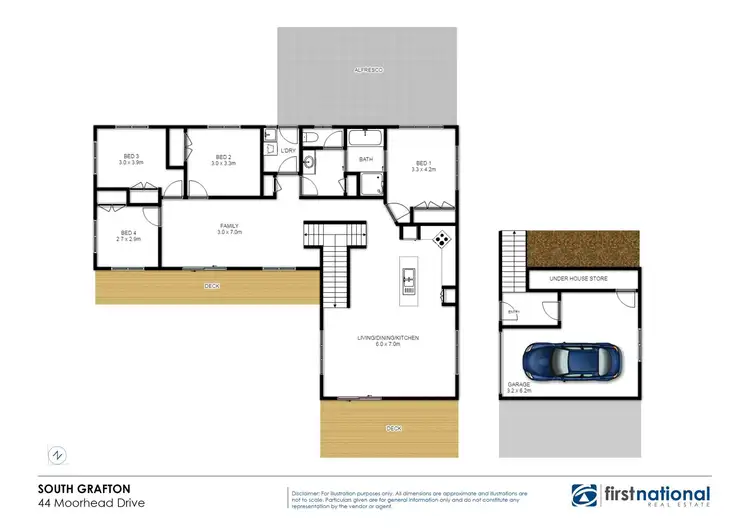 Floorplan of Homely house listing, 44 Moorhead Drive, South Grafton NSW 2460