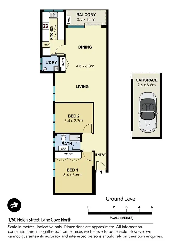 Floorplan of Homely apartment listing, 1/60 Helen Street, Lane Cove NSW 2066